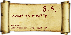 Bernáth Virág névjegykártya