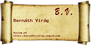 Bernáth Virág névjegykártya